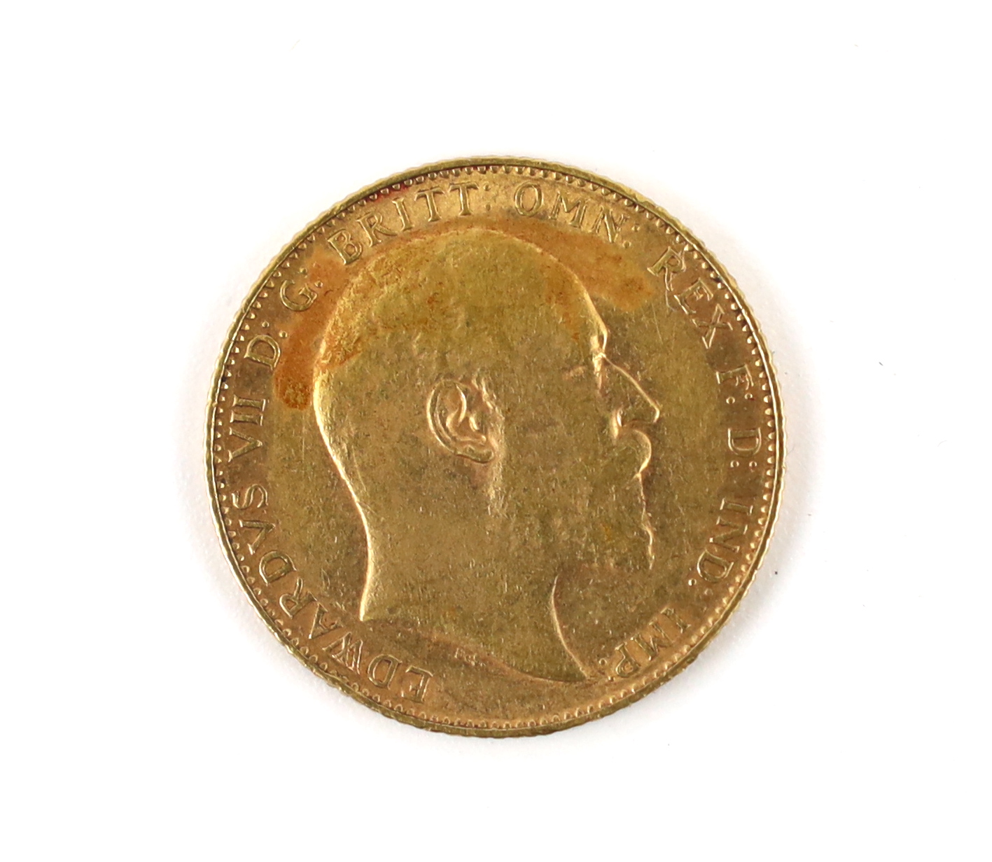 British Gold Coins, Edward VII sovereign, 1907, VF (S3969)
